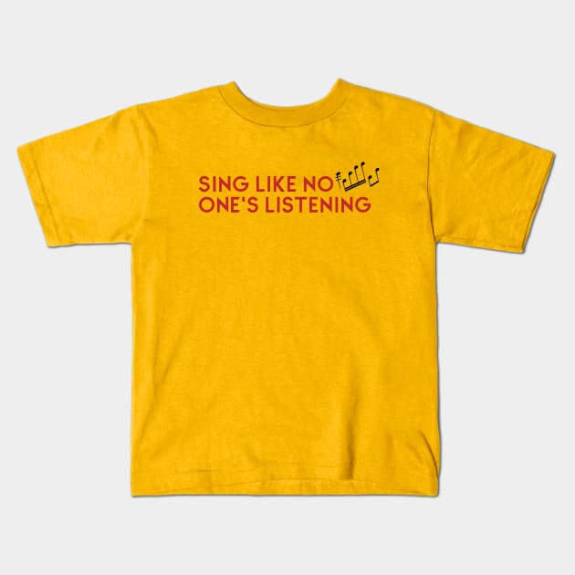 Sing Kids T-Shirt by DESREEM